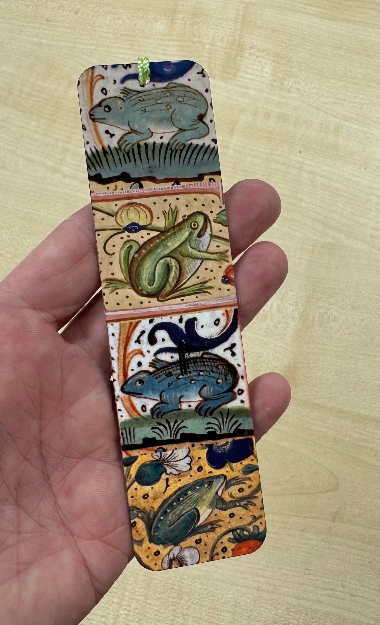 Medieval Frog Bookmark (aluminium) - choose from 2 sizes