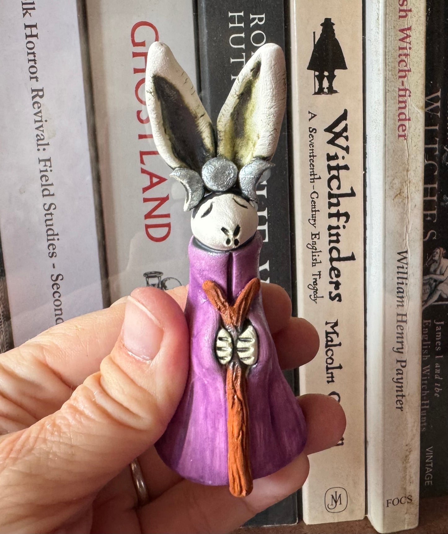 Witch Hare Figurine (Purple)
