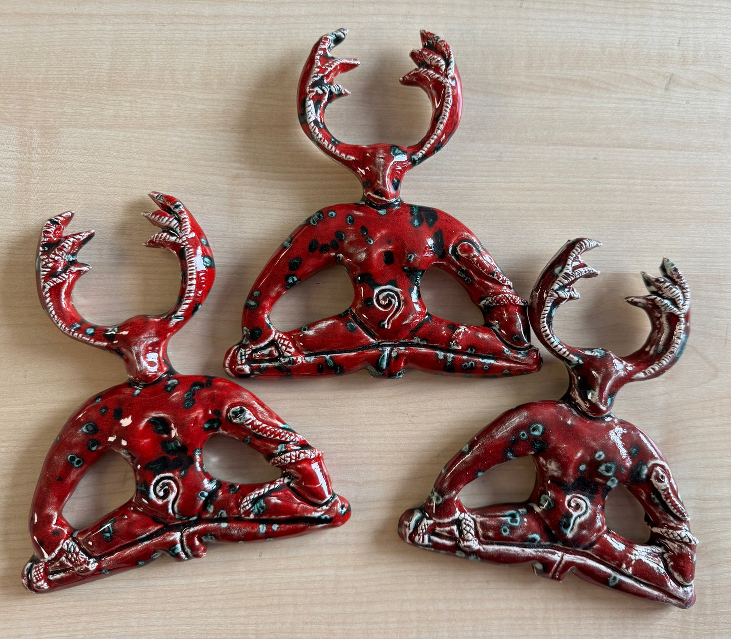 Horned God Wall Plaque - Red