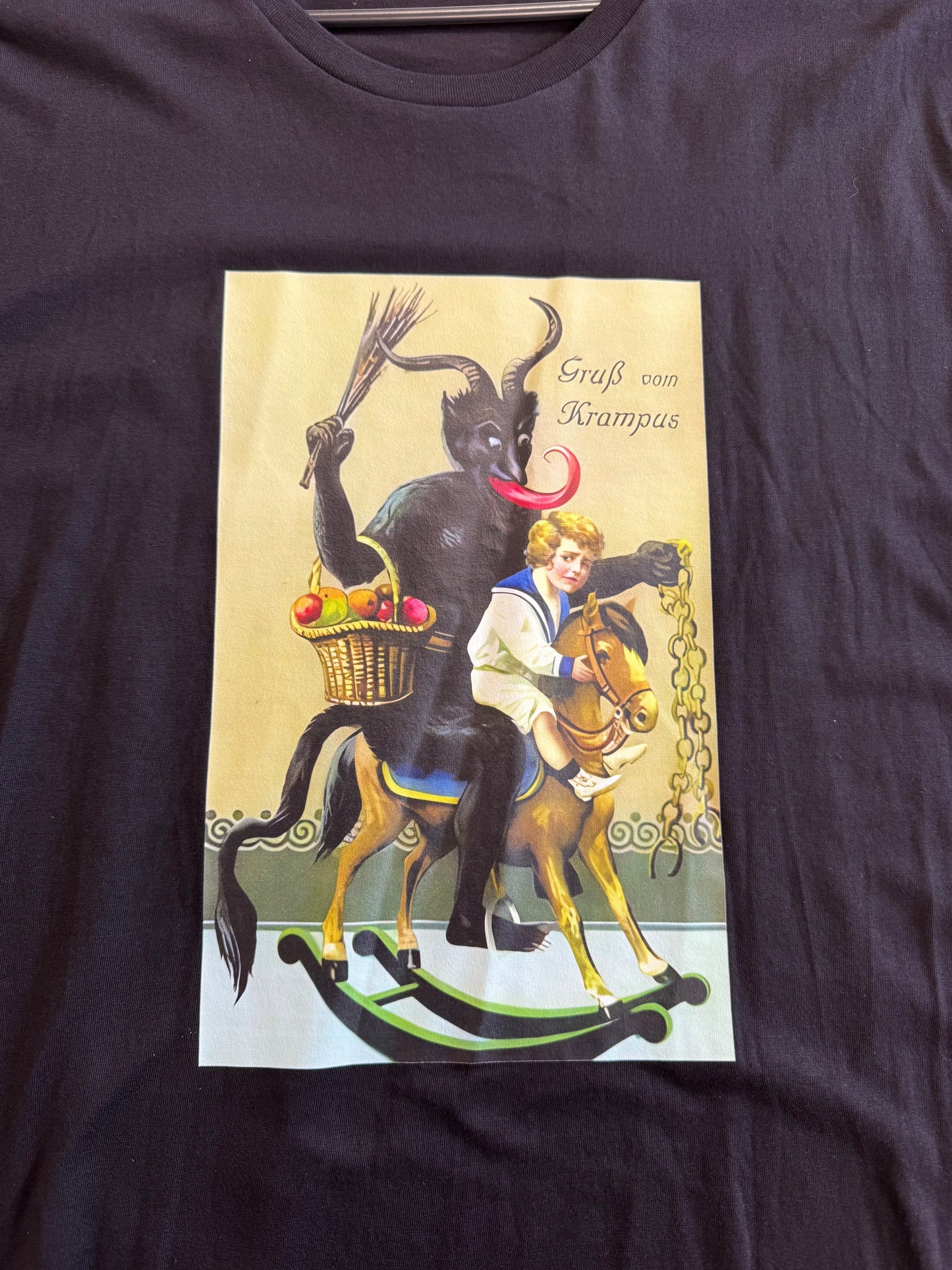 LADIES T Shirt - Krampus (rocking horse)