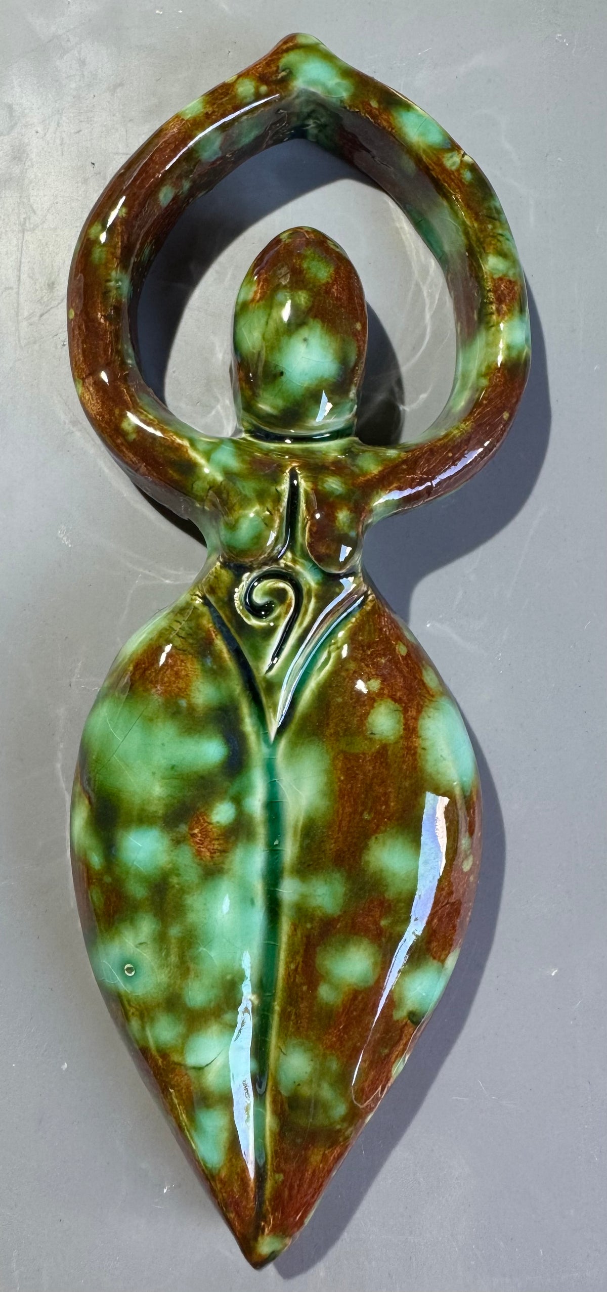 Goddess Wall Plaque - Forest glaze
