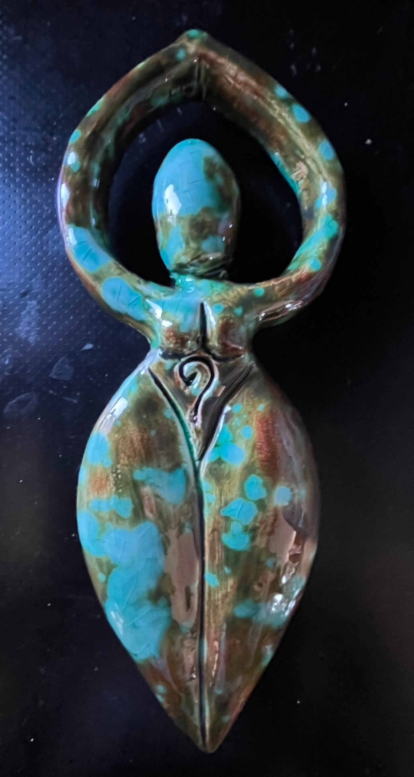 Goddess Wall Plaque - Forest glaze