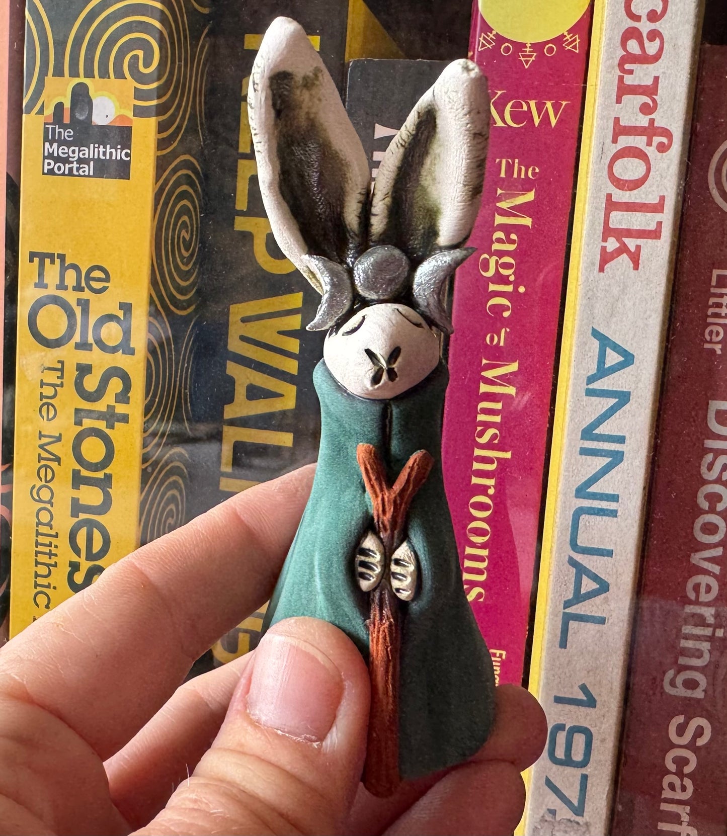Witch Hare Figurine (Green)