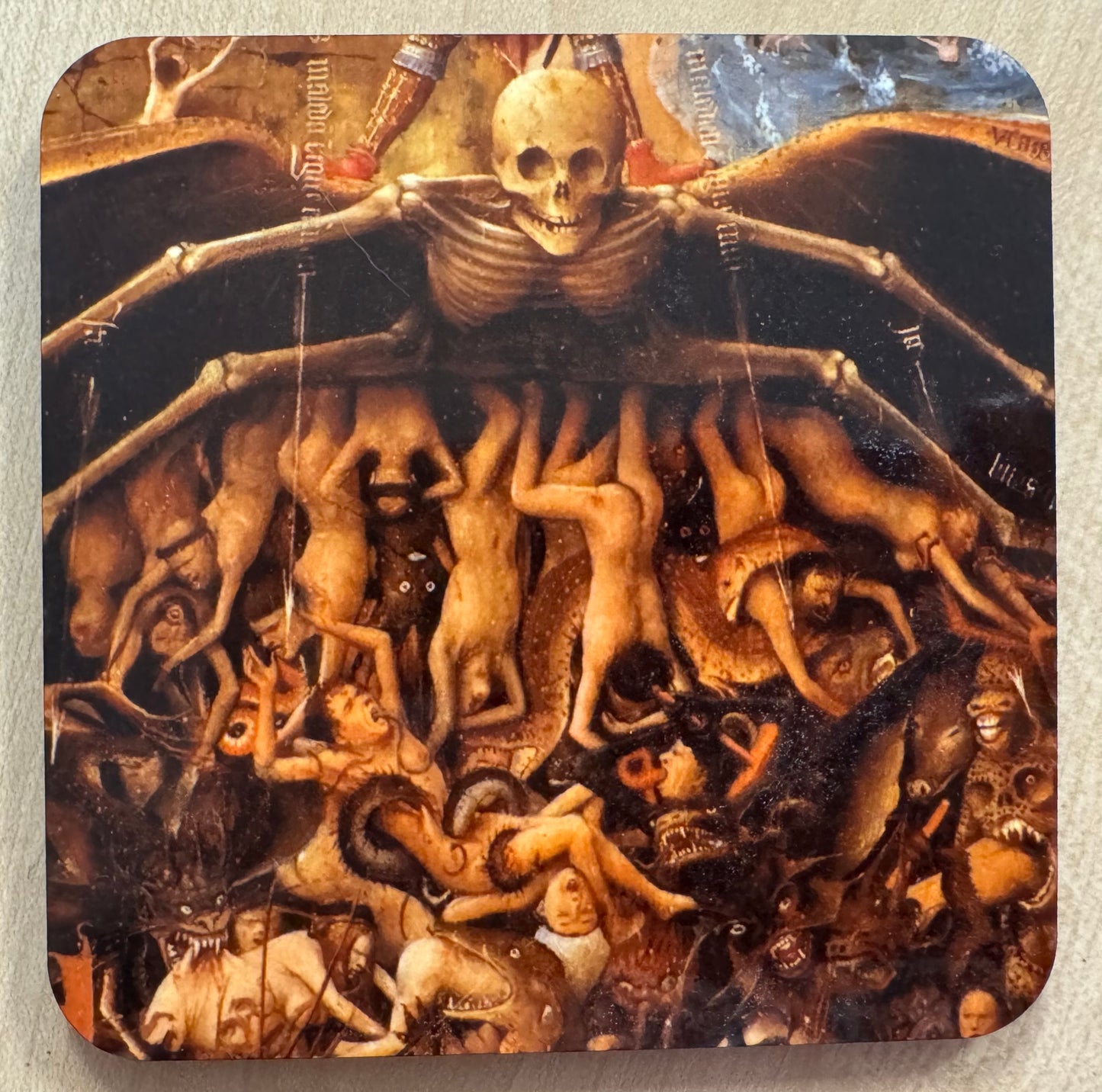 Last Judgement/Hell art coasters - set of 4