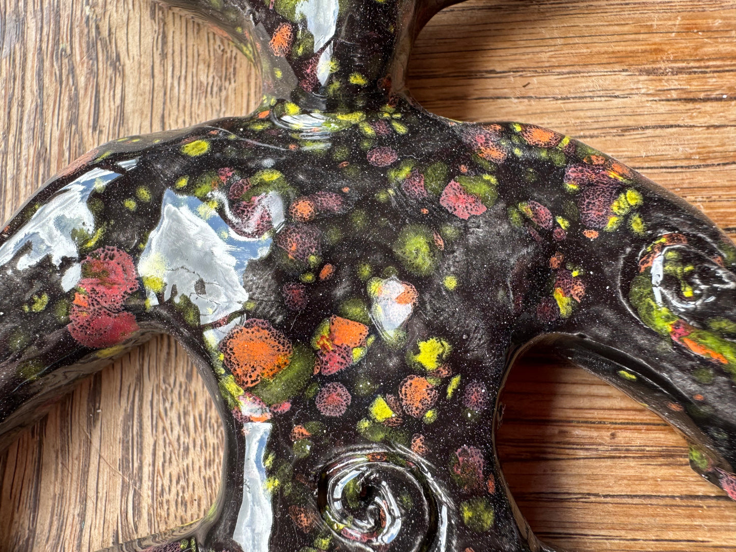 Horned God Wall Plaque - Cosmic glaze
