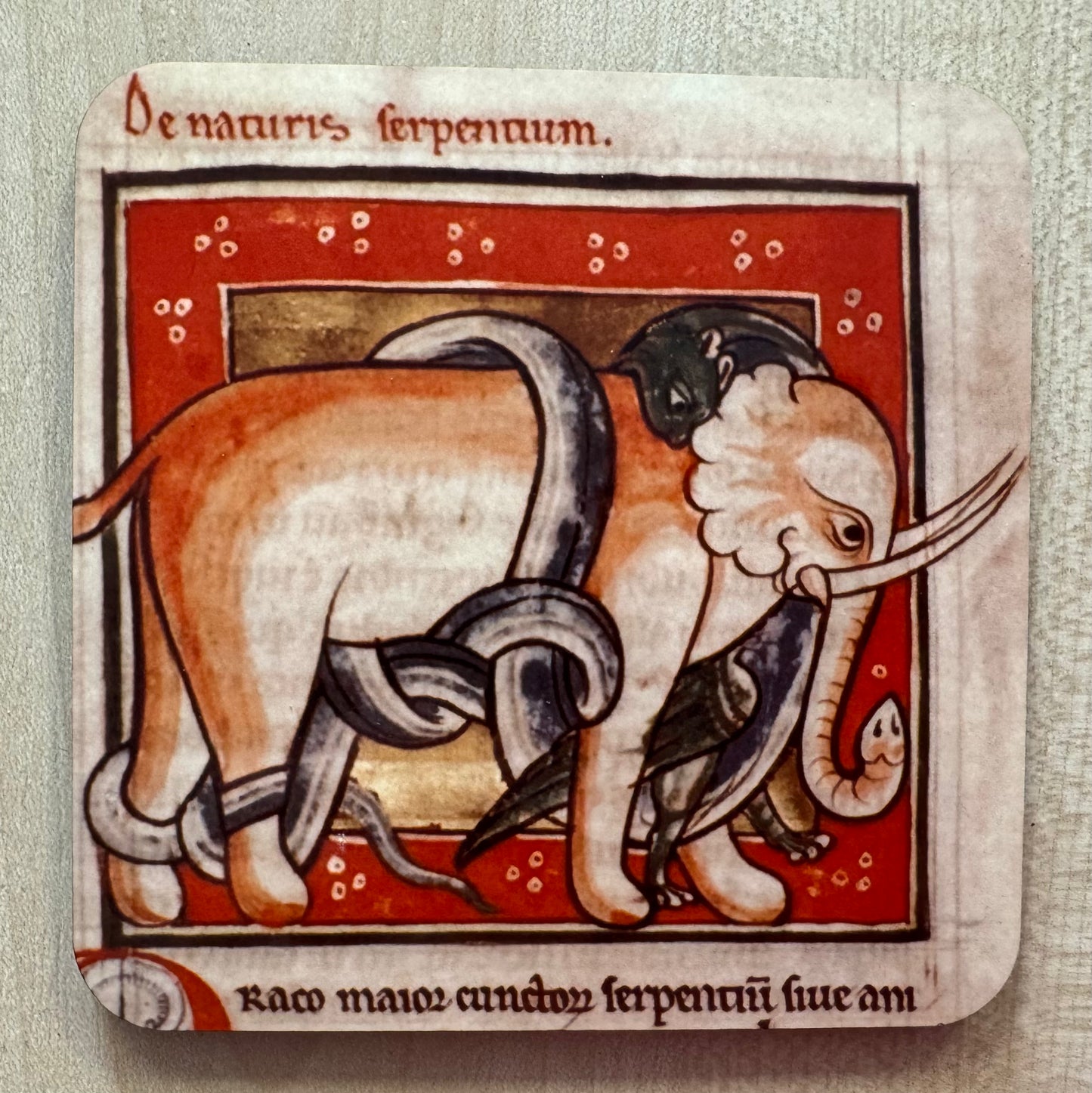 Medieval Elephant coasters - set of 4