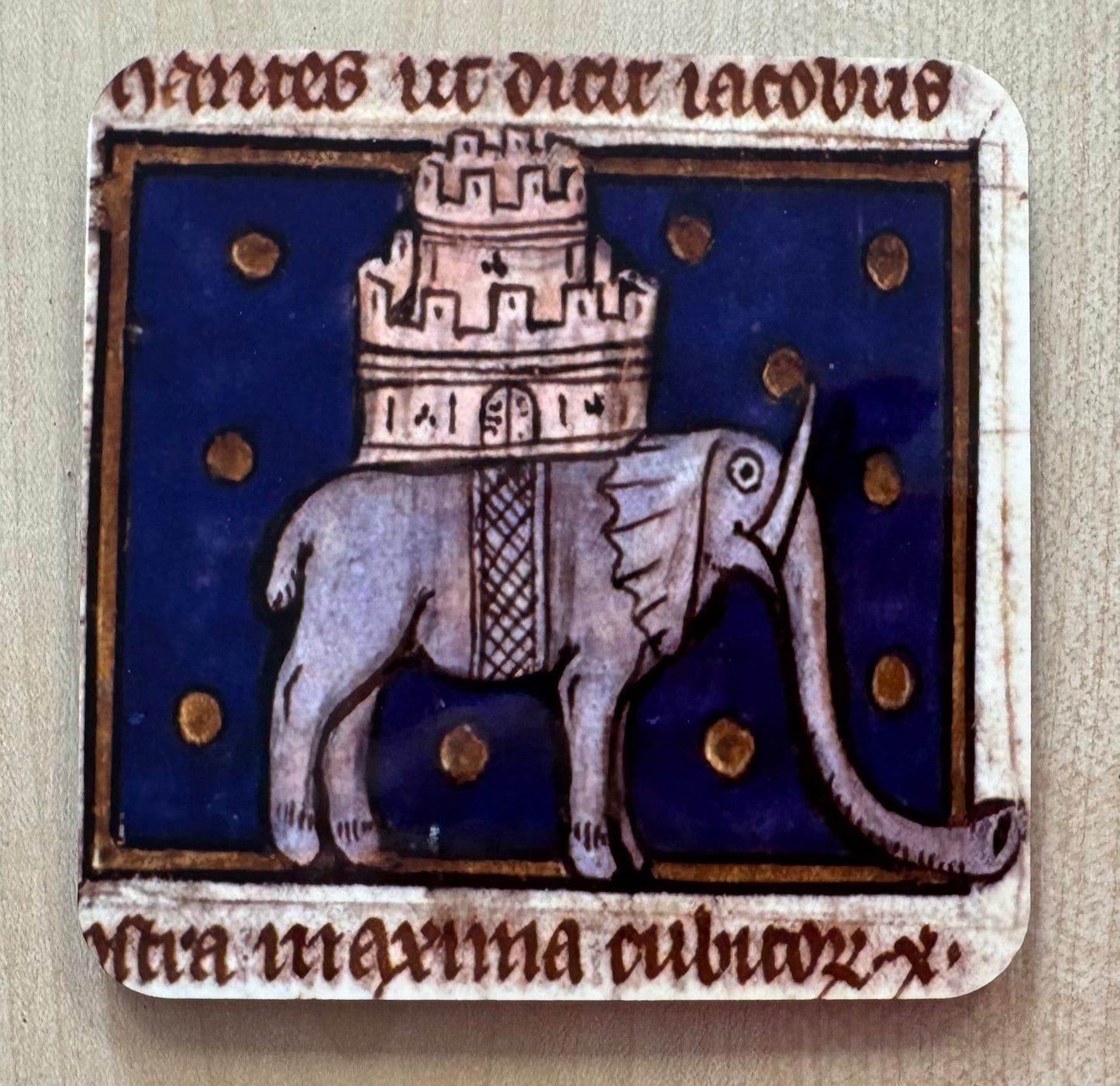 Medieval Elephant coasters - set of 4