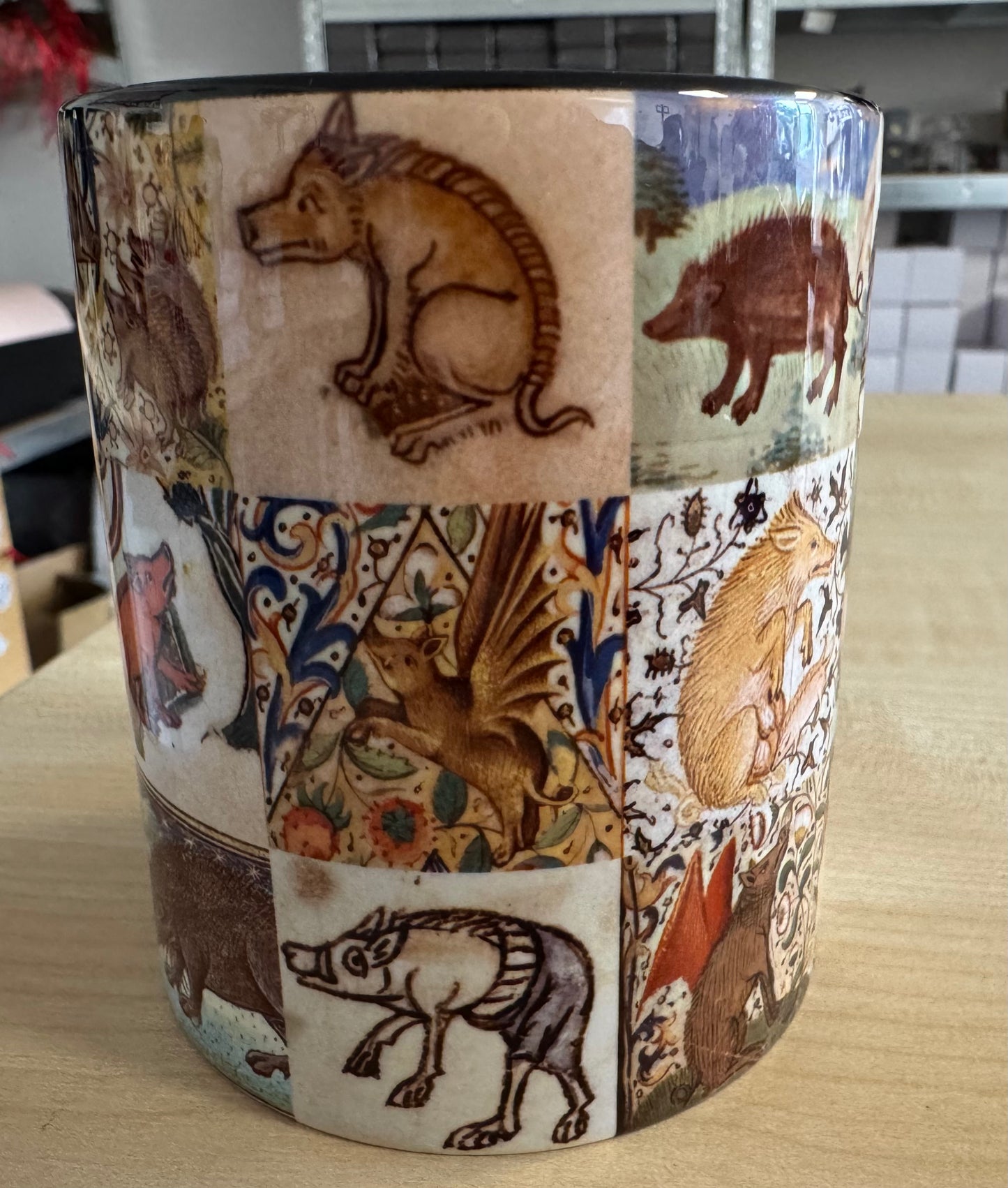 Medieval Wild Boar Collage Mug