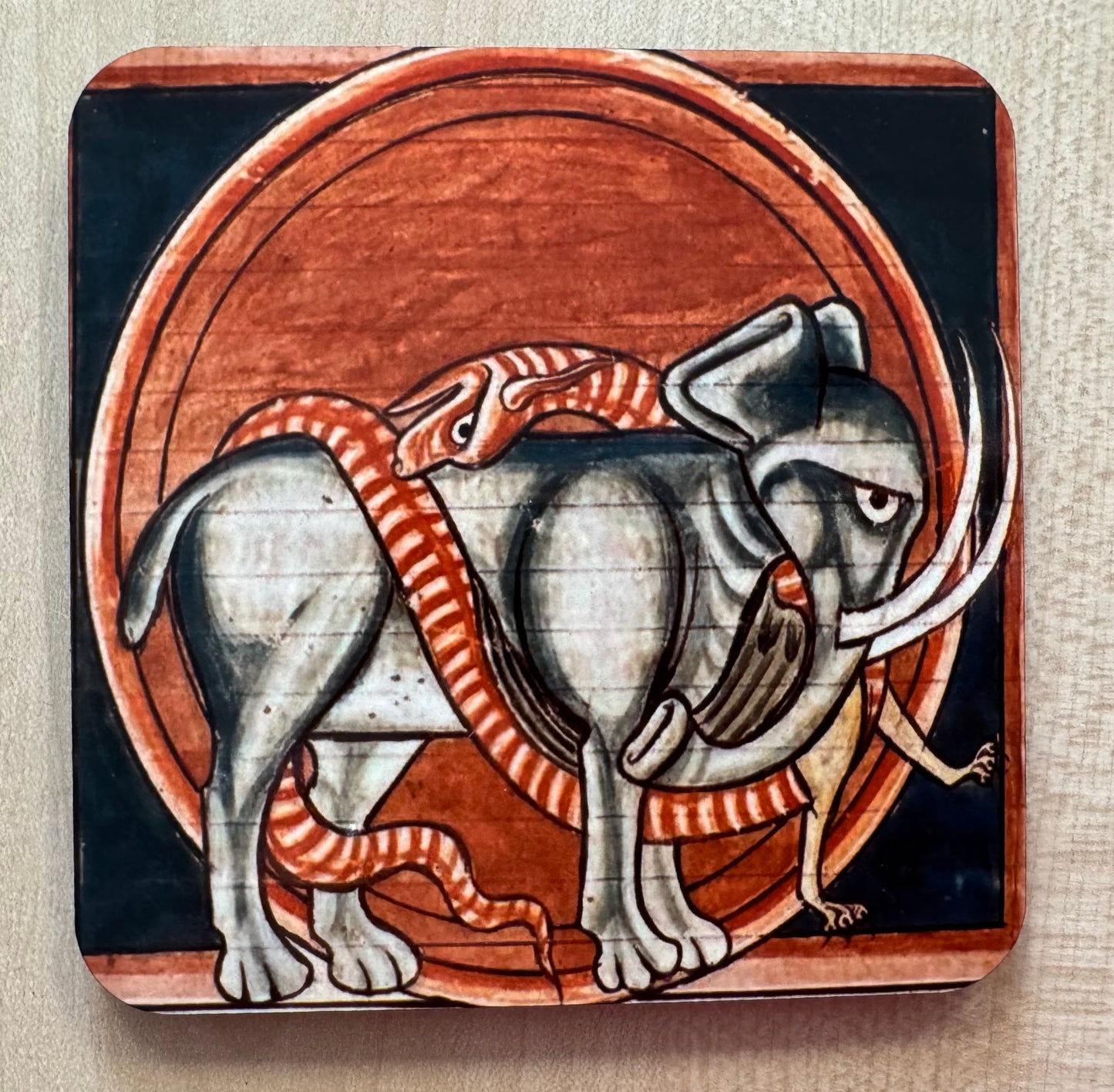 Medieval Elephant coasters - set of 4