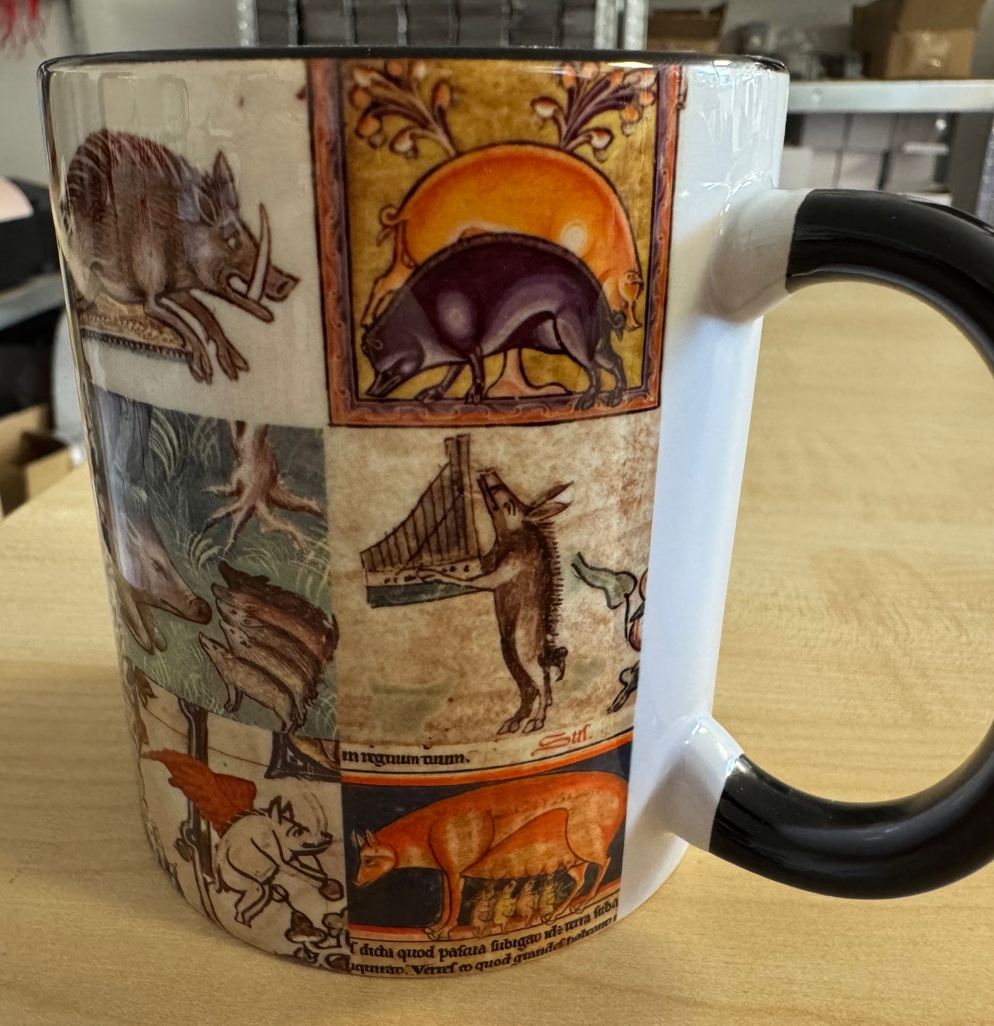 Medieval Wild Boar Collage Mug