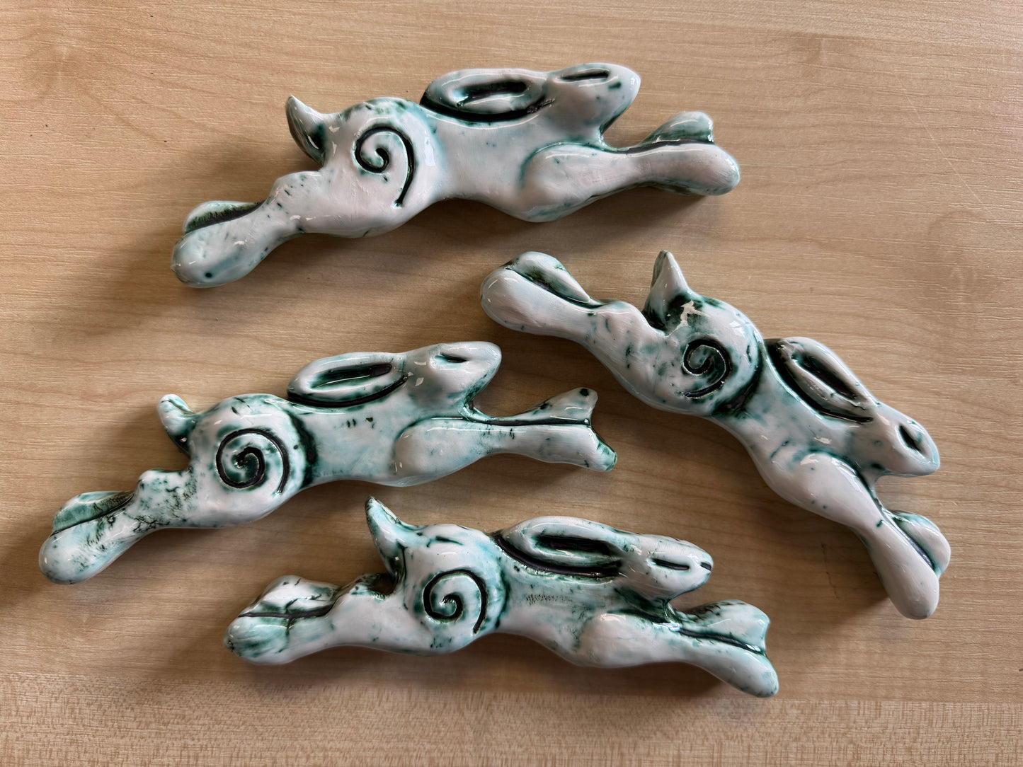 Small Leaping Hare Wall Plaque