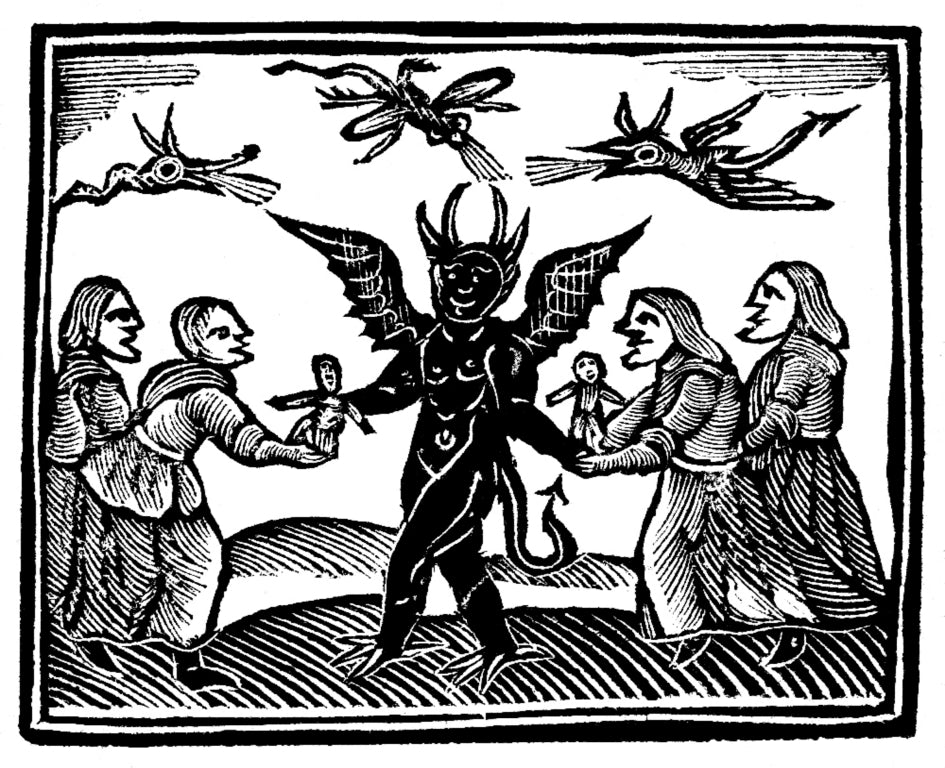 Woodcut witches Sticker - choose from various designs