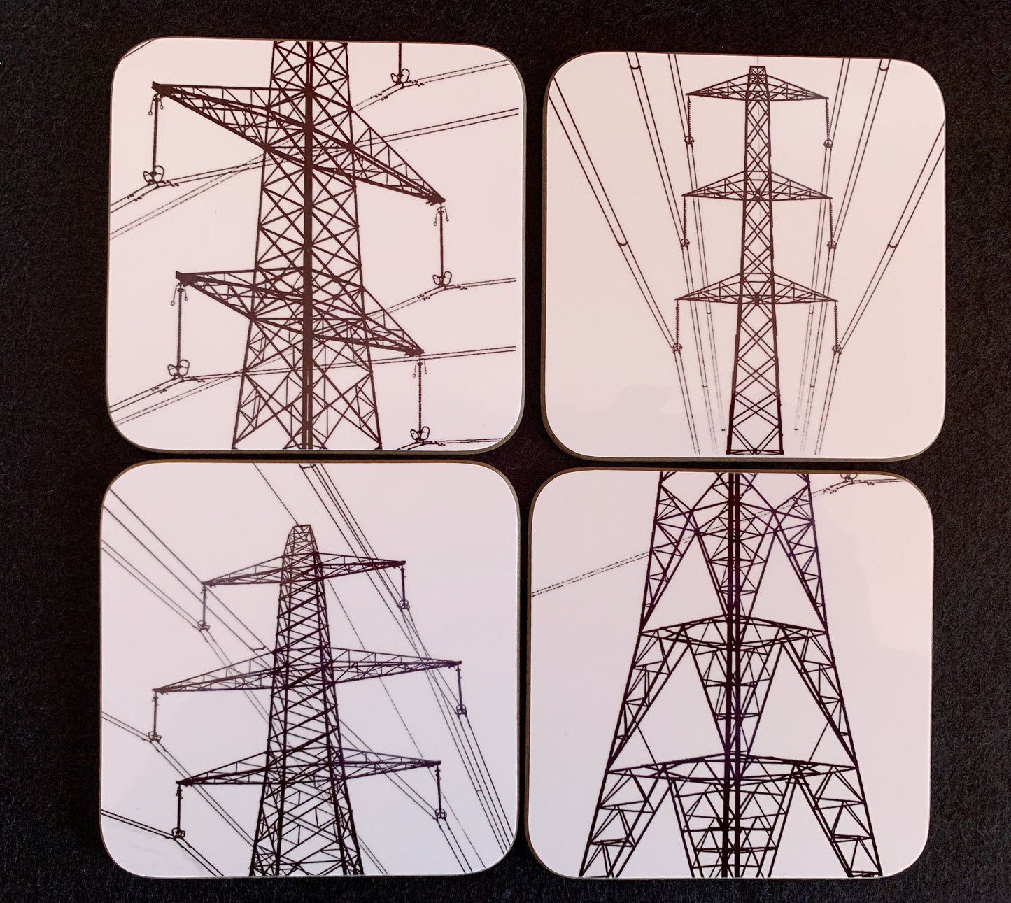 Pylon coasters - set of 4