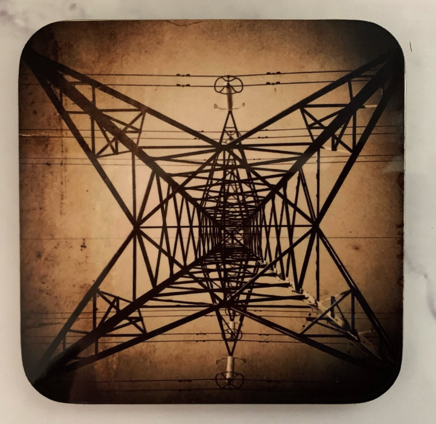Pylon coasters - set of 4 coloured