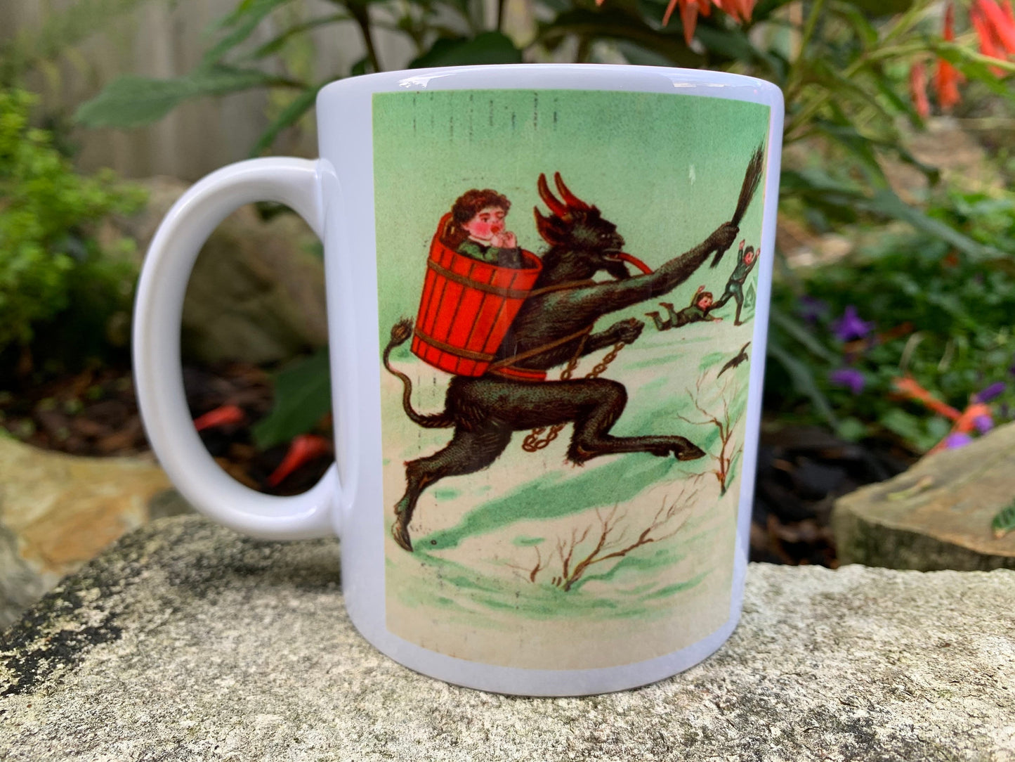 Krampus mug - child in barrel
