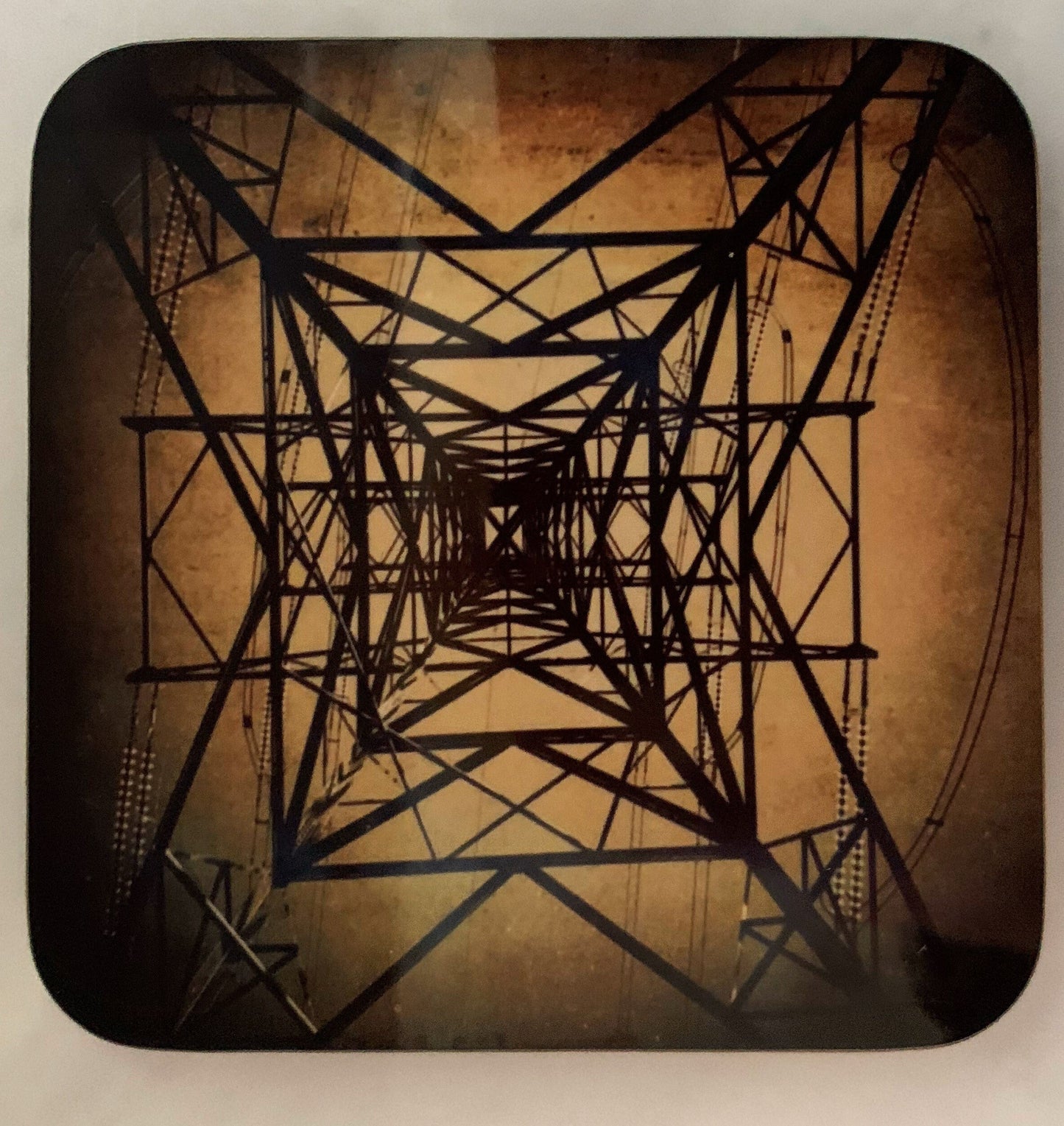 Pylon coasters - set of 4 coloured