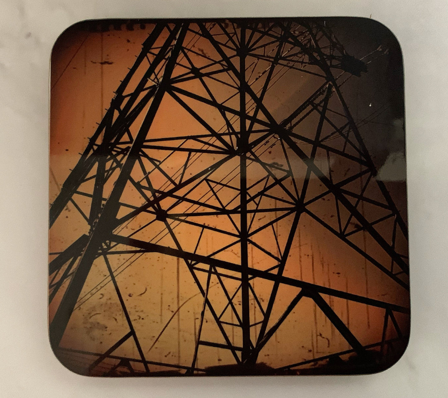 Pylon coasters - set of 4 coloured