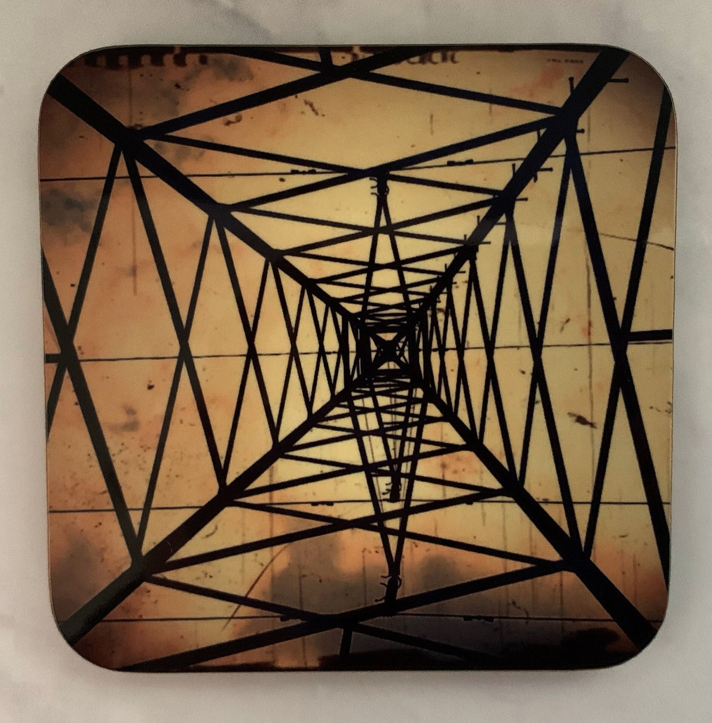 Pylon coasters - set of 4 coloured