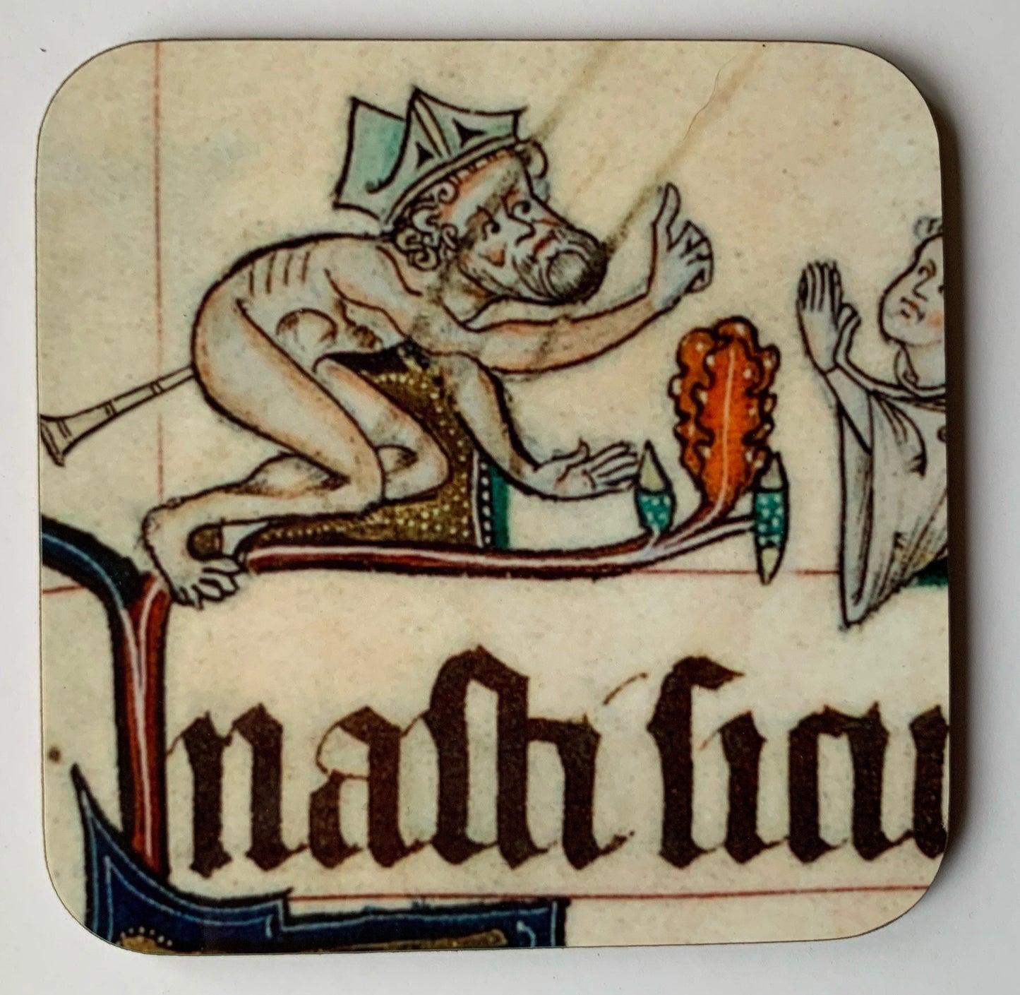 Medieval Butt Trumpet coasters - set of 4