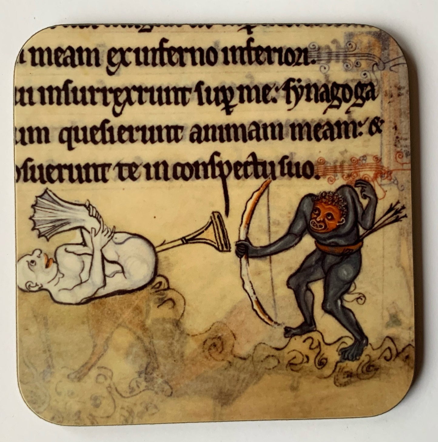 Medieval Butt Trumpet coasters - set of 4