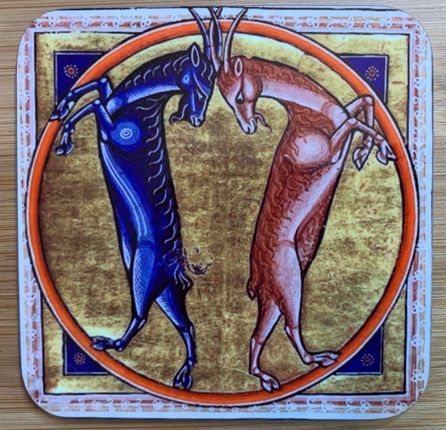 Medieval Goat coasters - set of 4