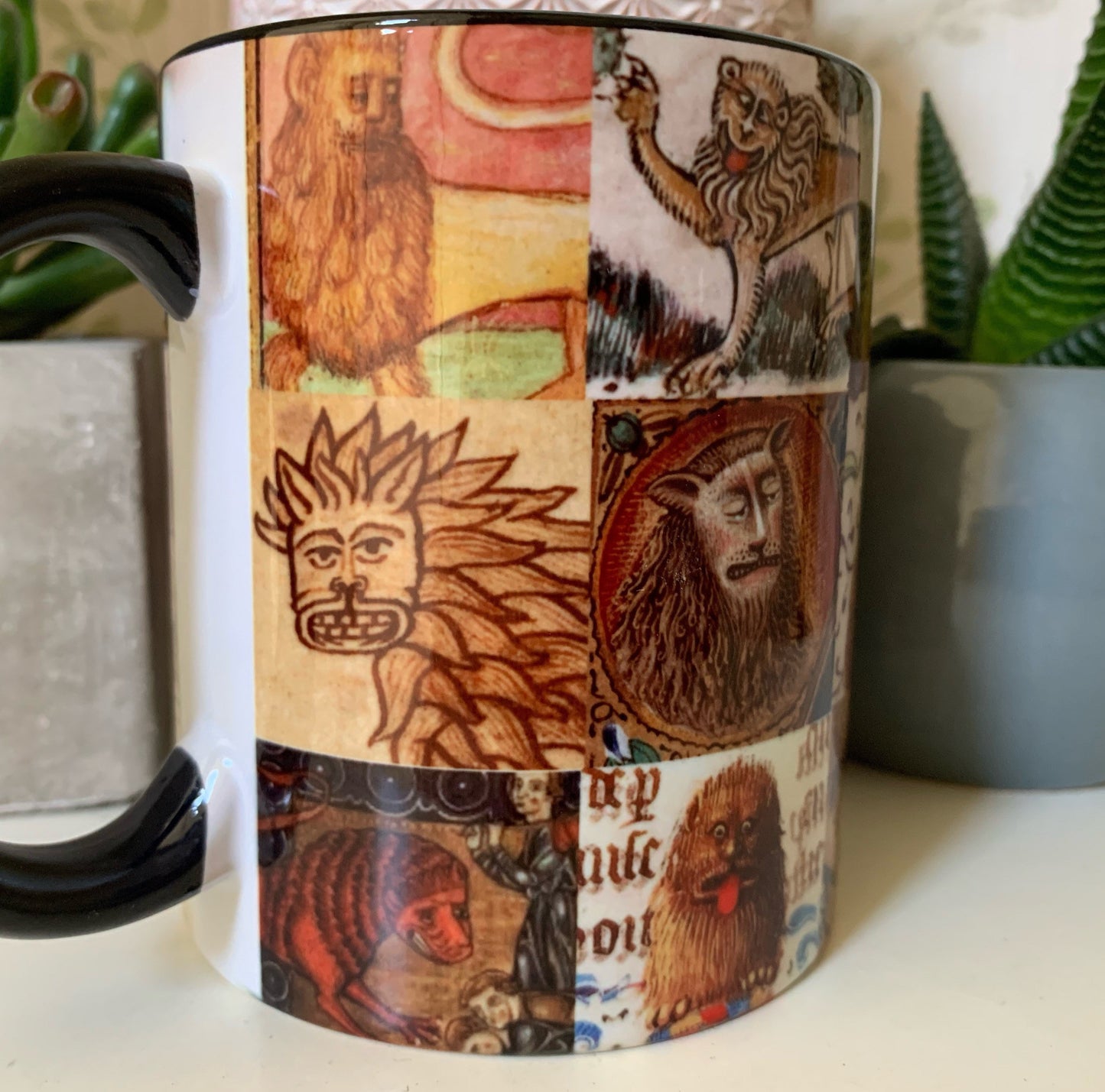 Majestic Lion Marginalia Mug