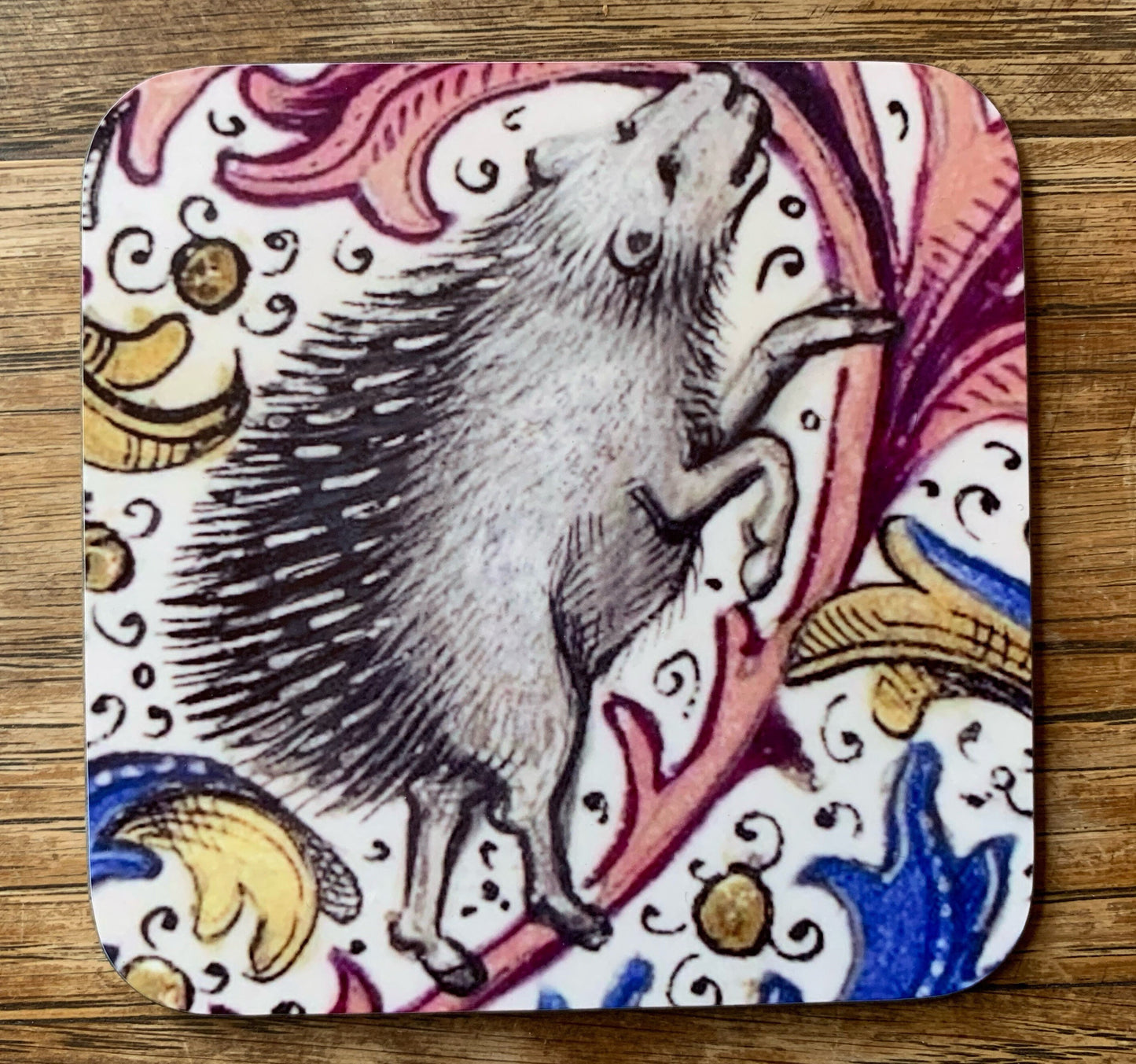 Medieval Hedgehog coasters - set of 4