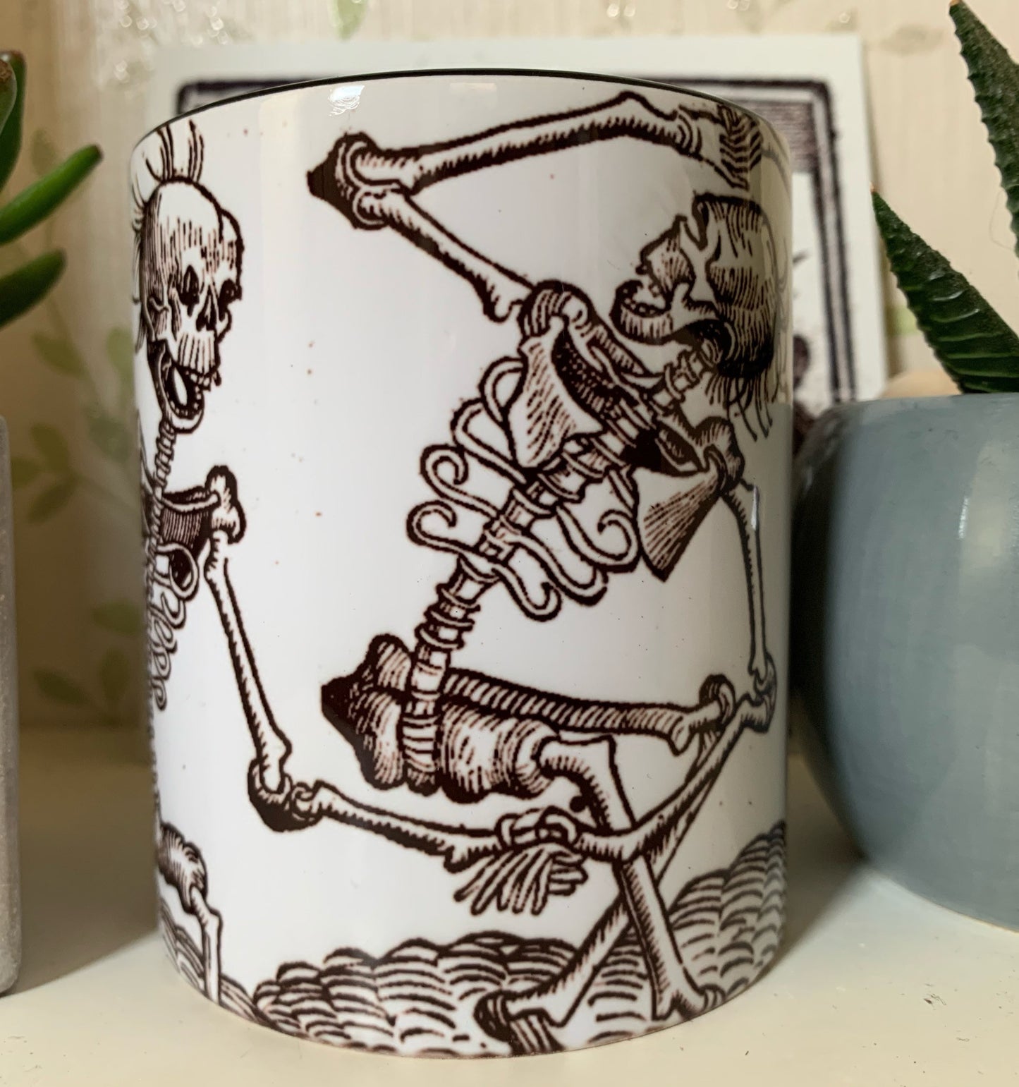 Medieval woodcut Dance of Death Mug