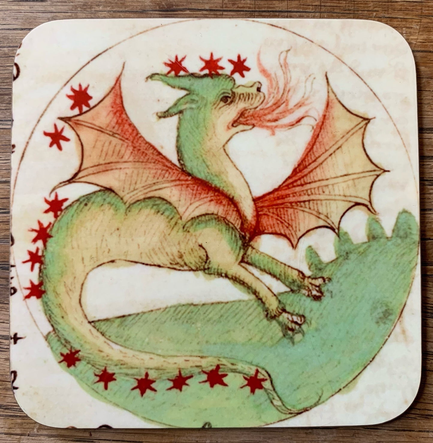Medieval Dragon coasters - set of 4