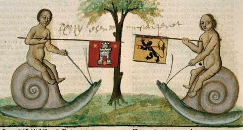 Medieval Snail Jousting Mug