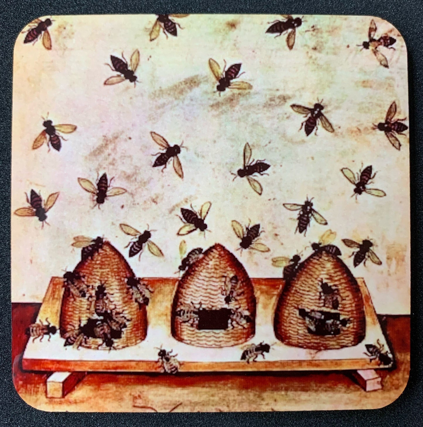 Medieval Bee coasters - set of 4