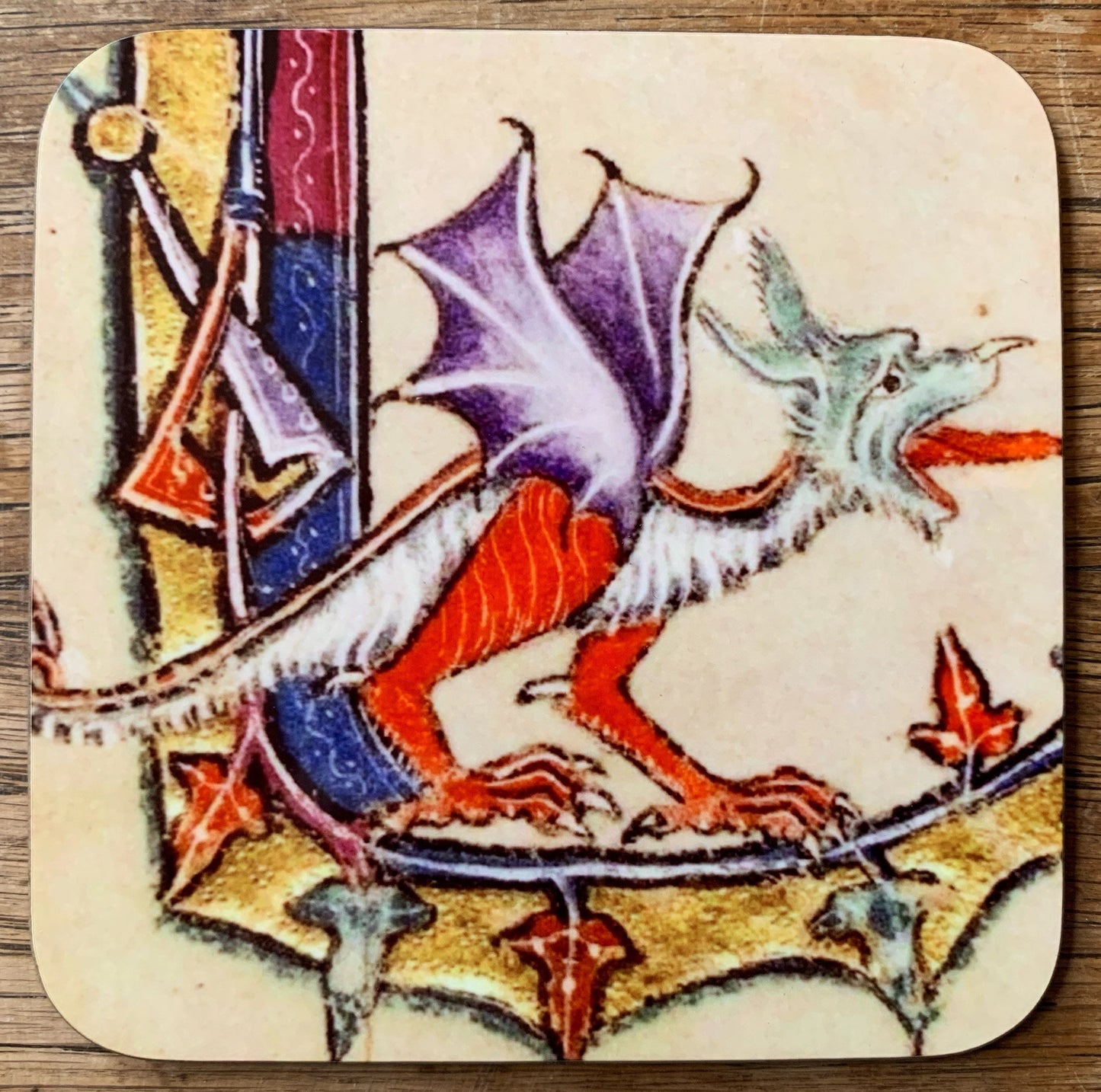 Medieval Dragon coasters - set of 4
