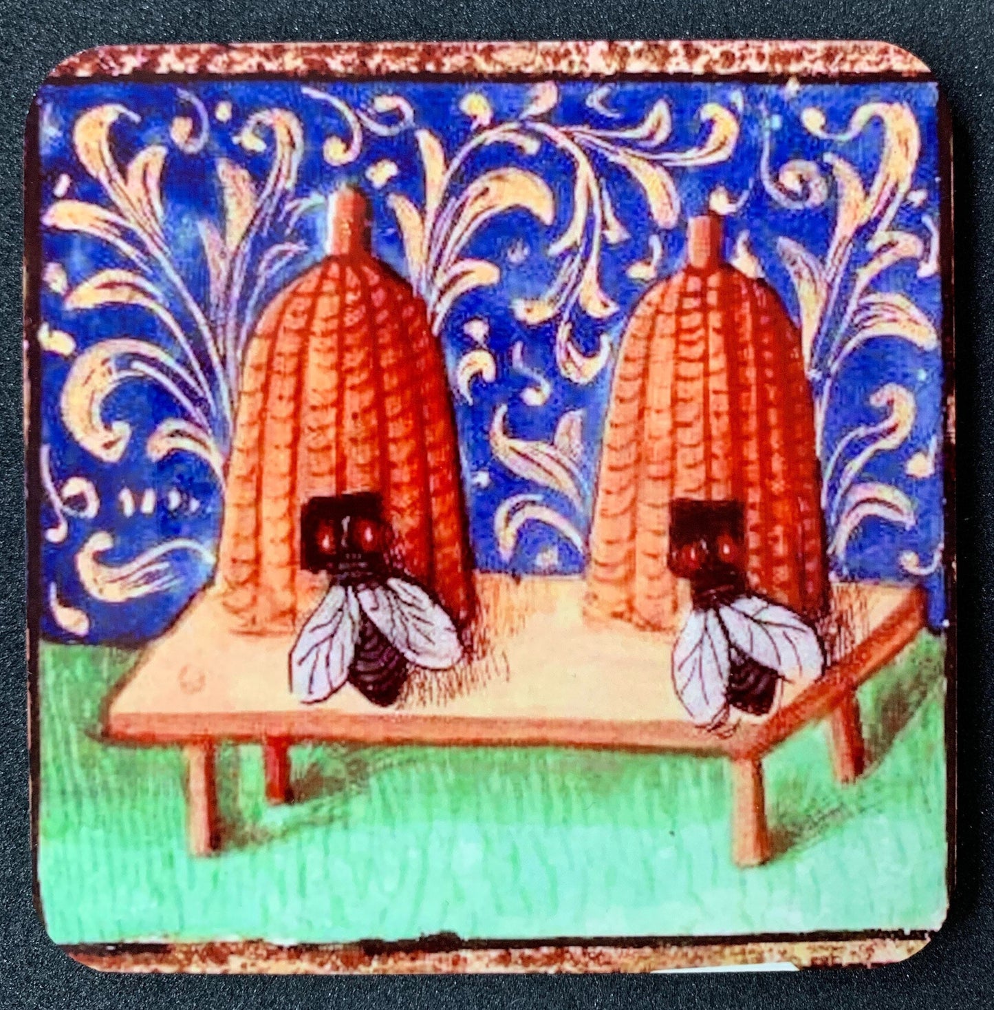 Medieval Bee coasters - set of 4