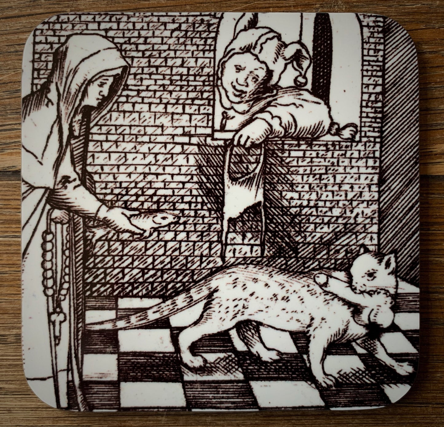 Penis Stealing Cat coasters - set of 4