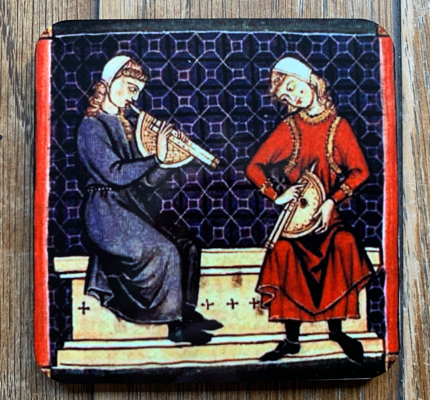 Medieval Minstrel coasters - set of 4