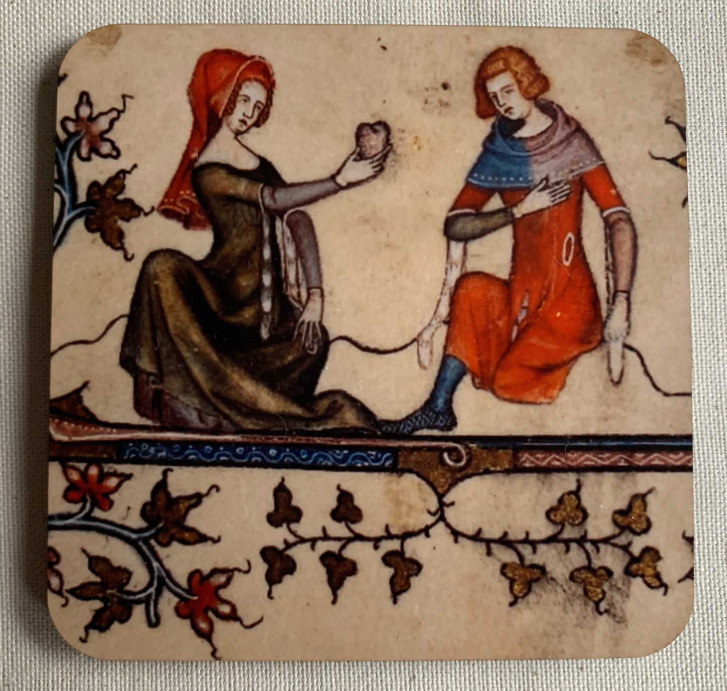 Medieval Romance/Valentine’s coasters - set of 4