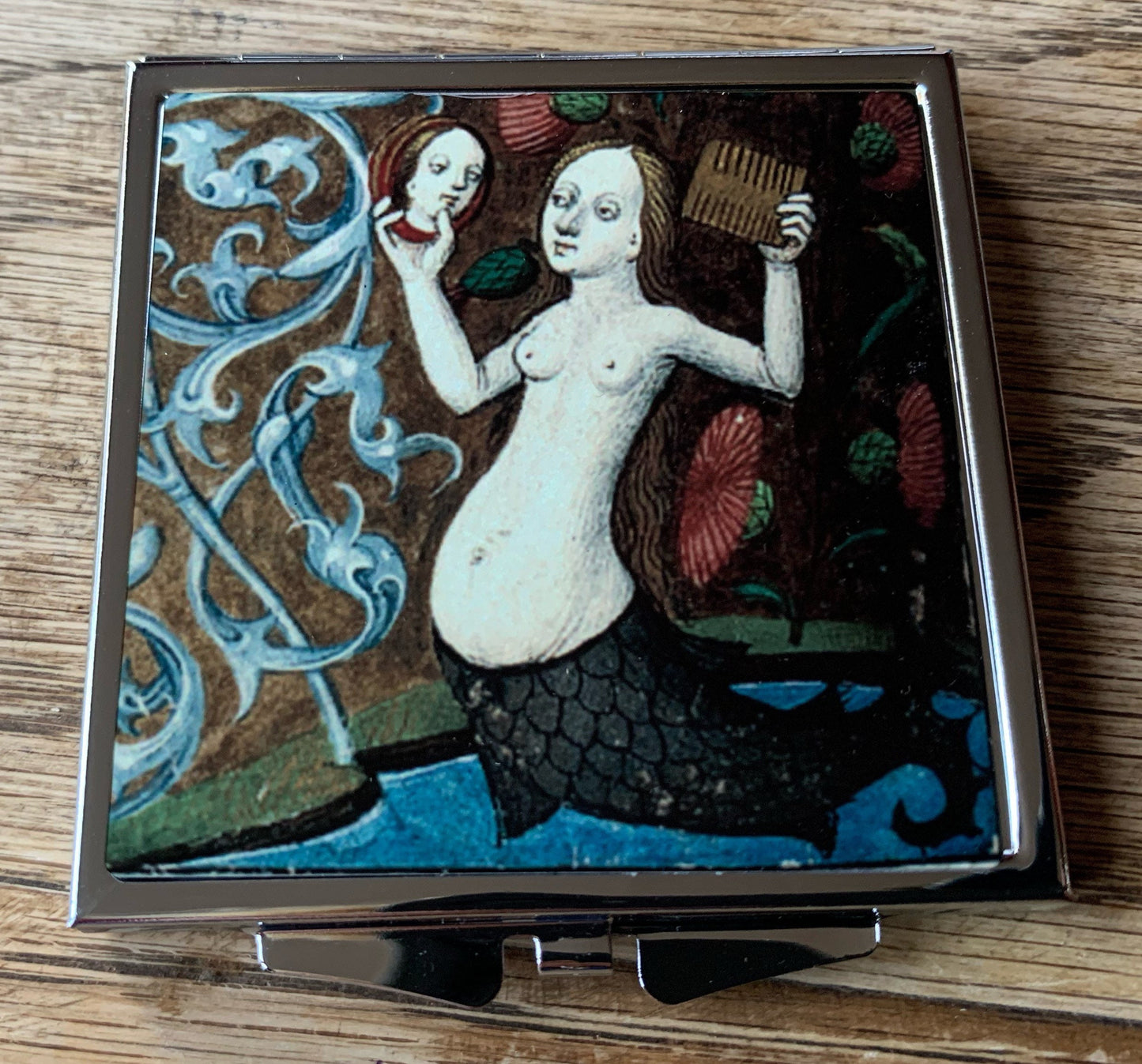 Medieval Mermaid Compact Mirror