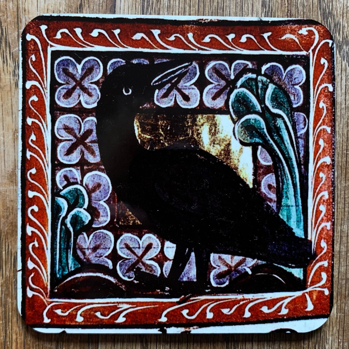 Medieval Crow coasters - set of 4