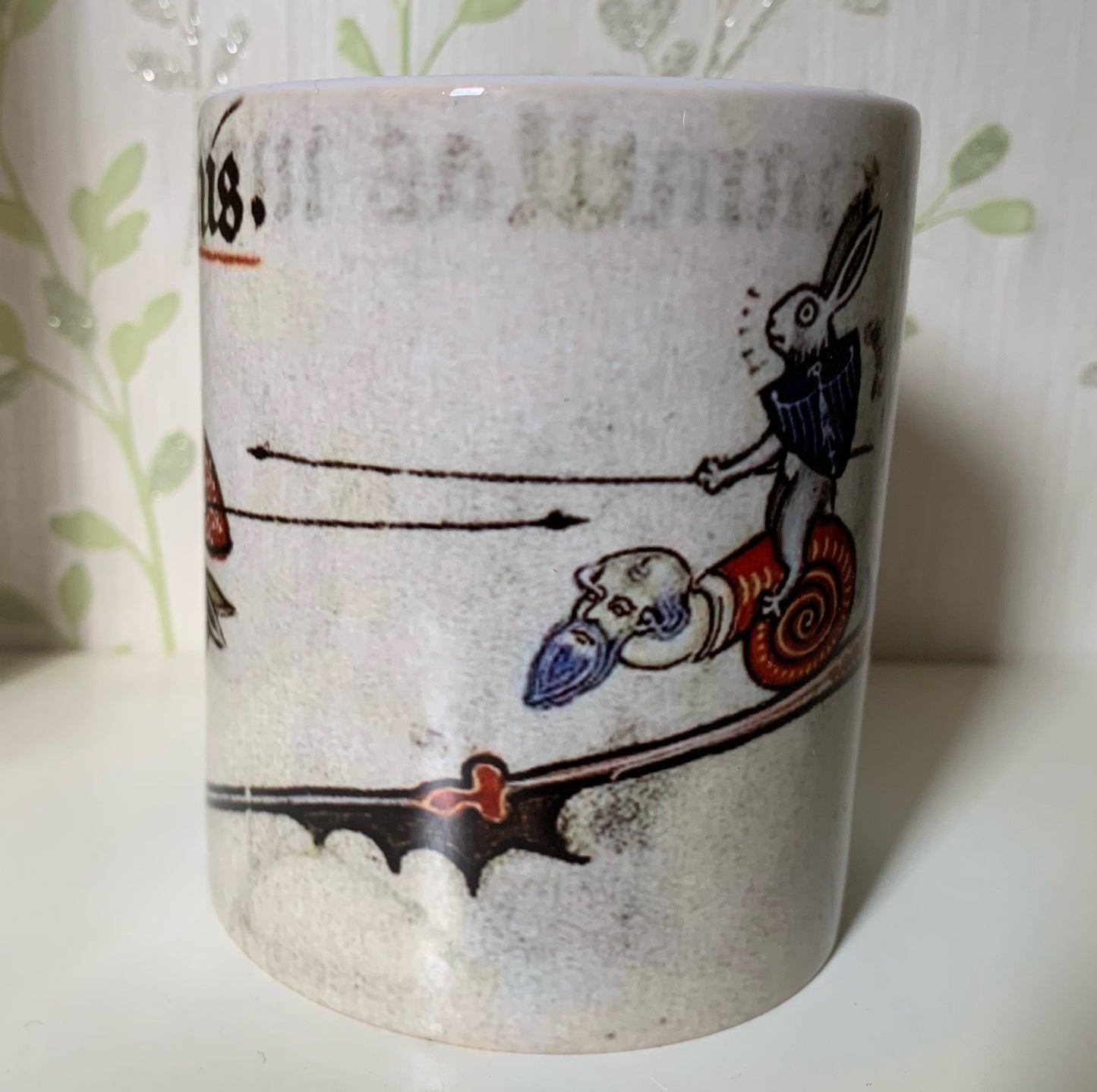 Medieval Duelling Rabbits Mug