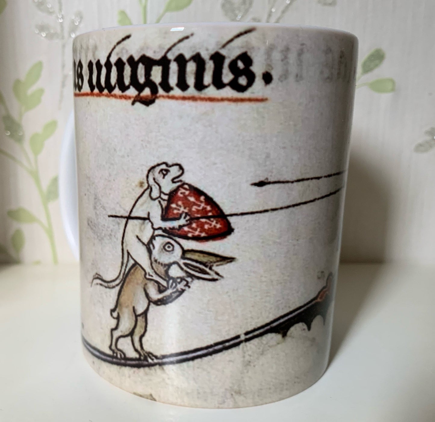 Medieval Duelling Rabbits Mug