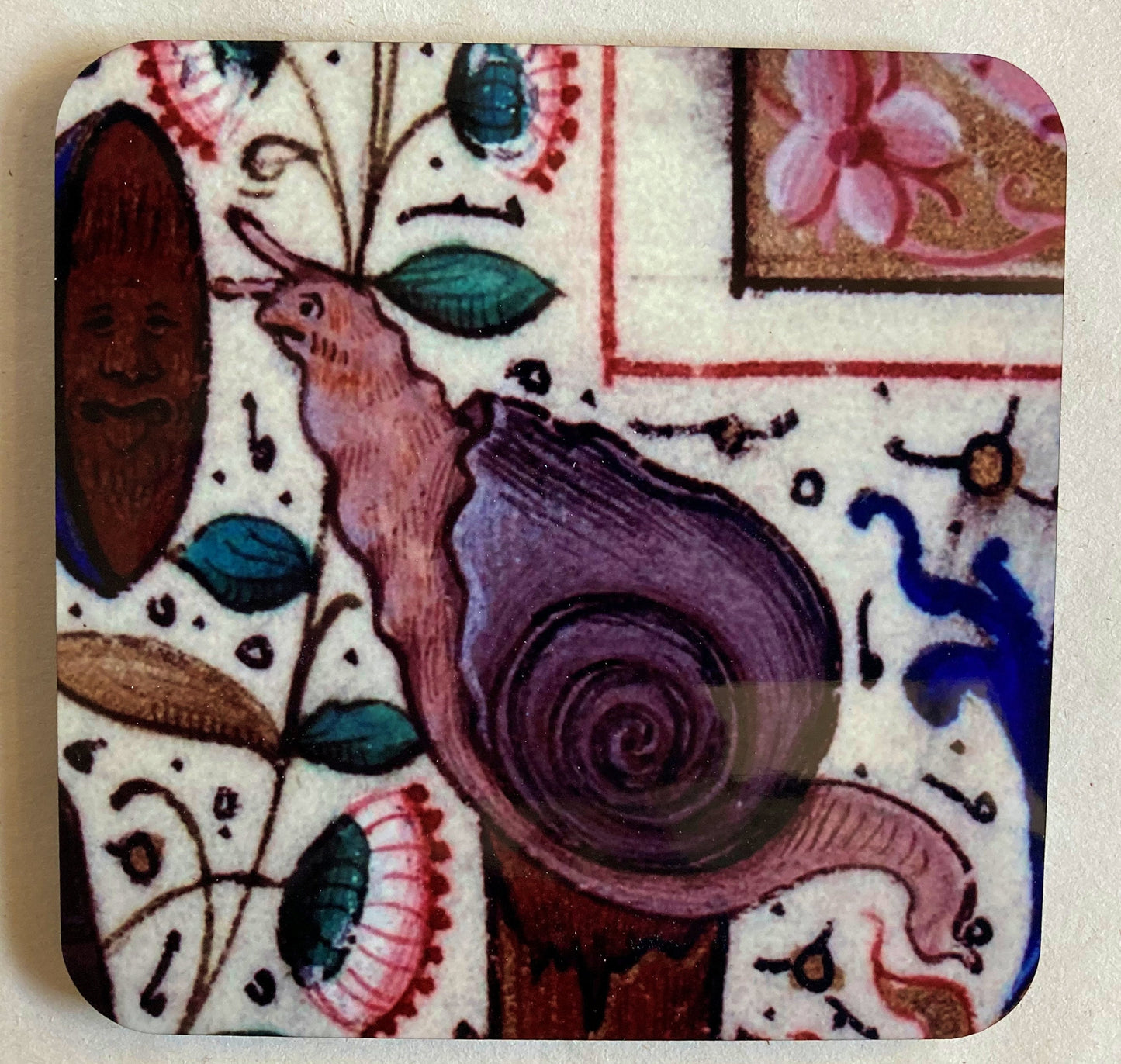 Medieval Snail coasters - set of 4