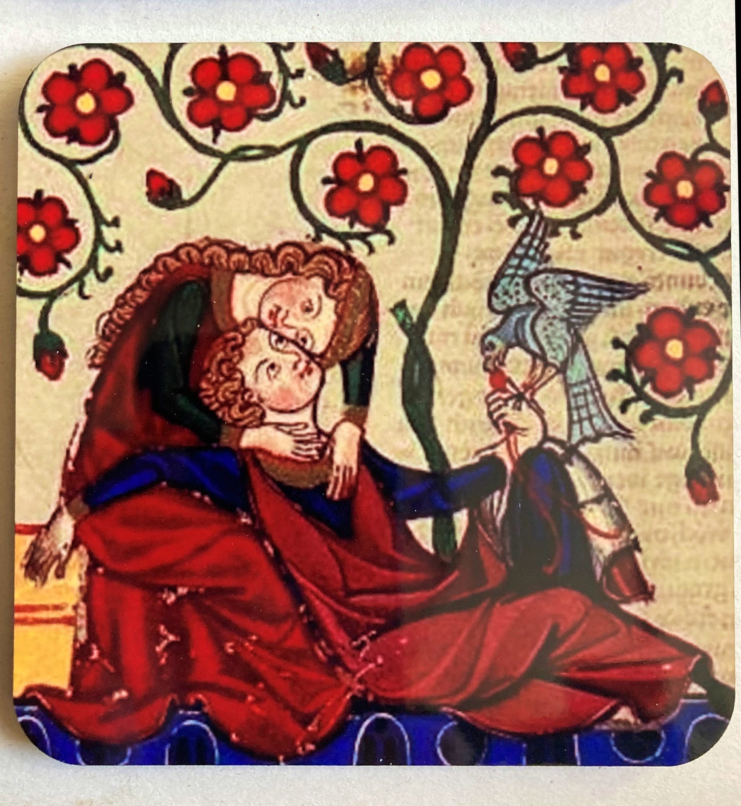 Courtly Love coasters - set of 4