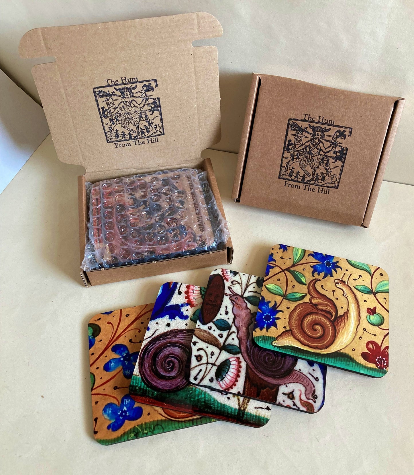 Courtly Love coasters - set of 4