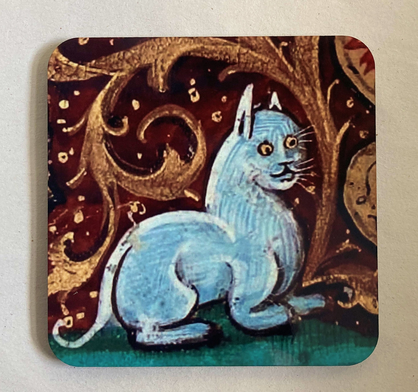 Medieval Cat coasters - set of 4