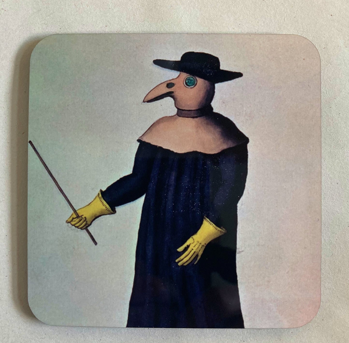 Plague Doctor coasters - set of 4
