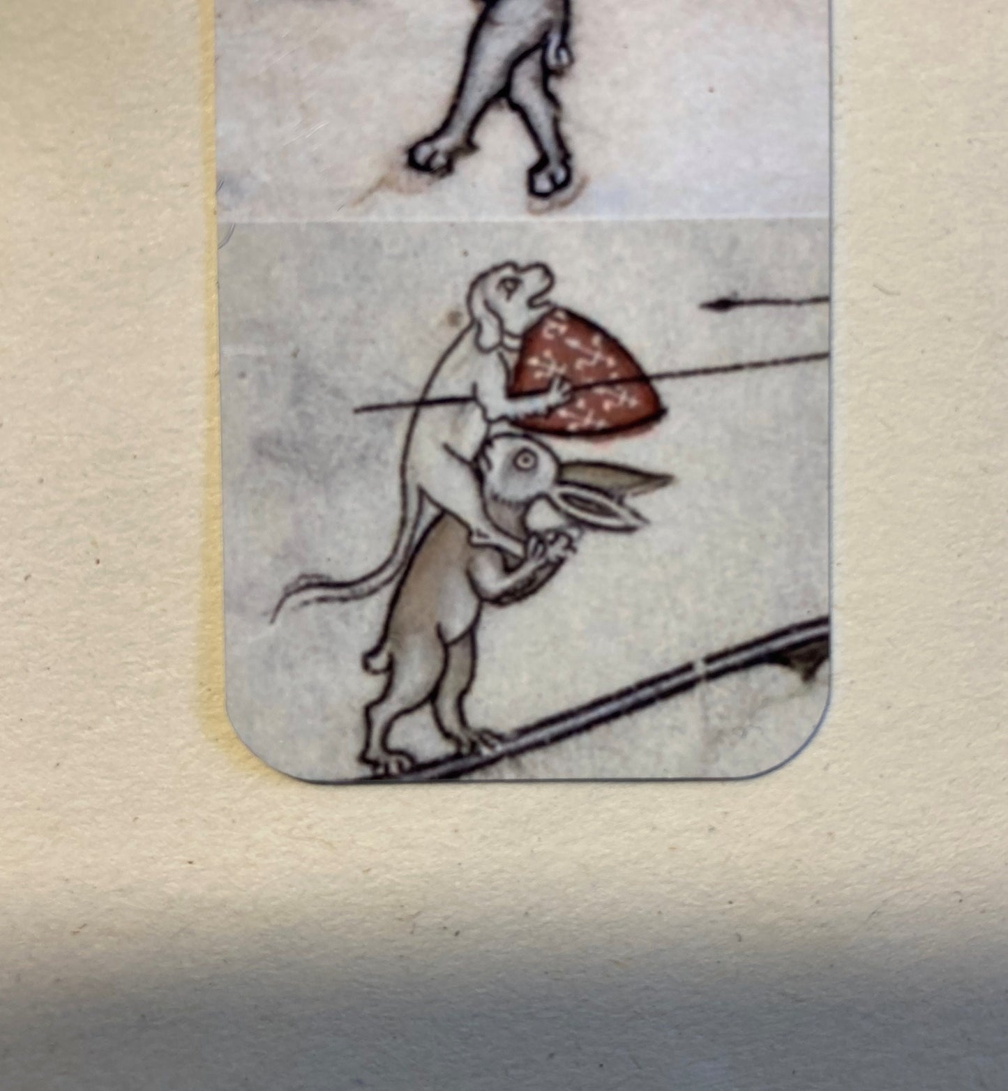 Medieval Rabbit Bookmark (aluminium)