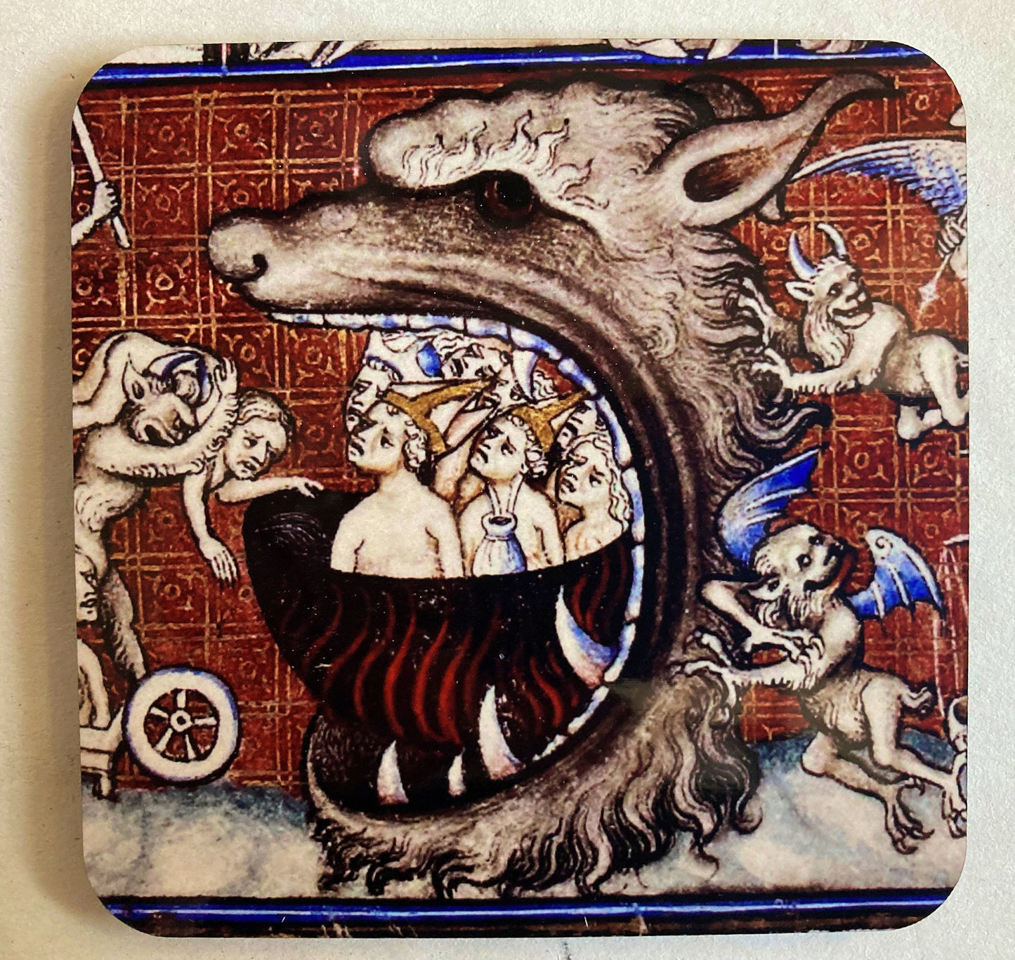 Medieval Hellmouth coasters - set of 4