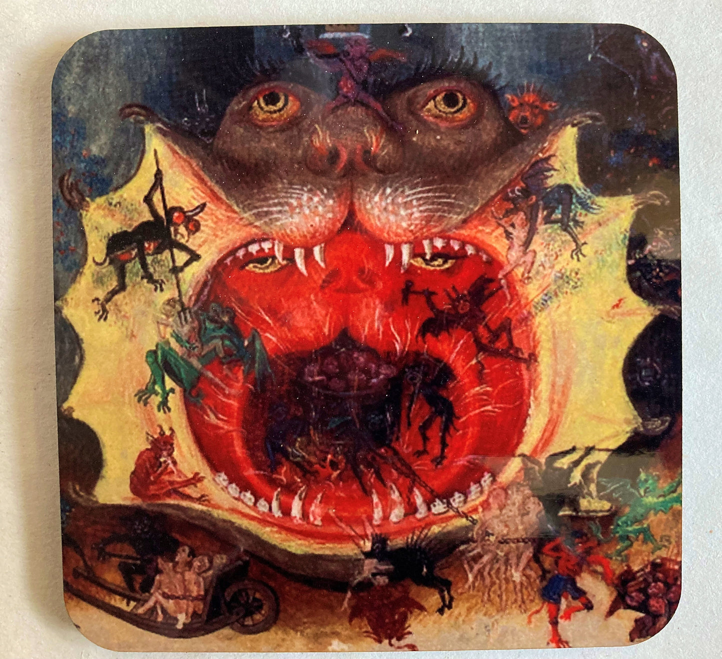 Medieval Hellmouth coasters - set of 4