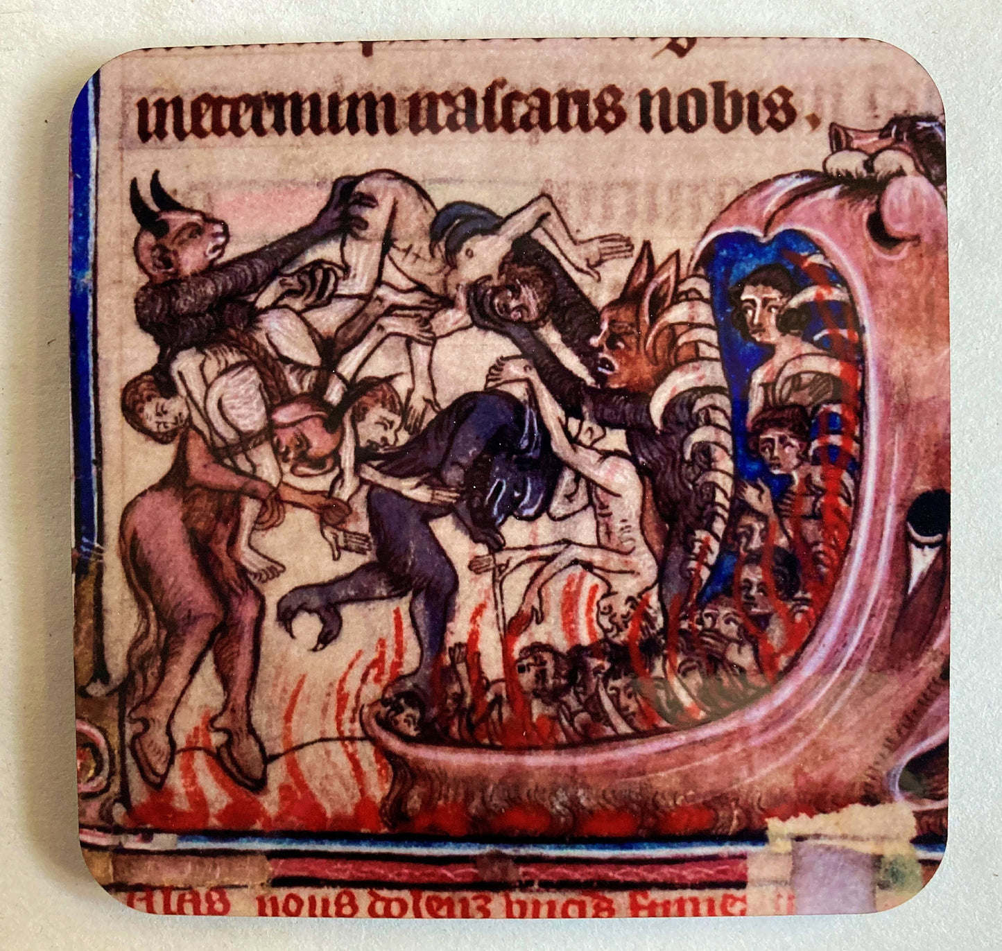 Medieval Hellmouth coasters - set of 4