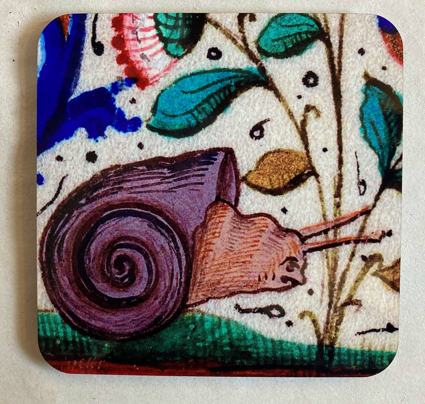 Medieval Snail coasters - set of 4